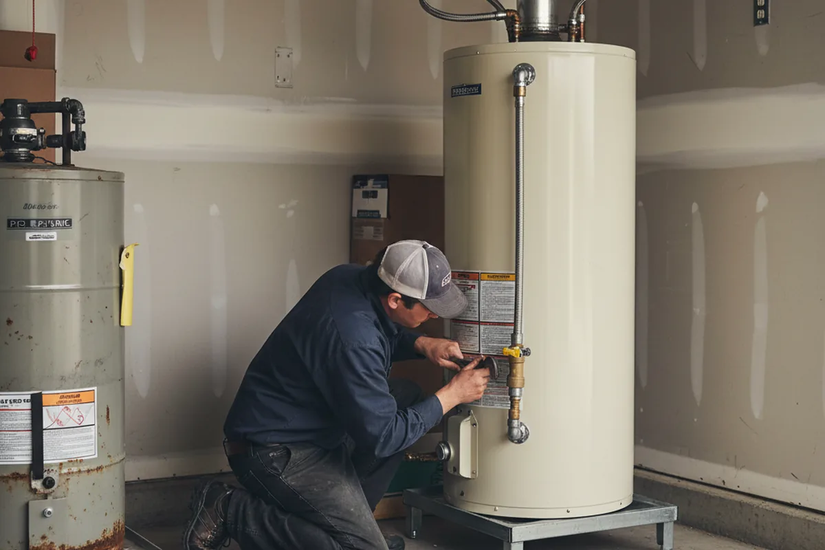 Water heater and shutoff valve replacement in Tarrytown